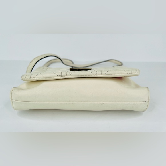 Kate Spade New York Astor Quilted White Leather Chain Crossbody Logo Bag - Picture 6 of 14